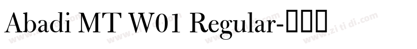 Abadi MT W01 Regular字体转换